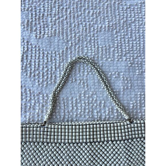 Vintage 1940s Whiting & Davis Purse Alumesh Coin Purse Ivory Metal Mesh - Picture 5 of 12